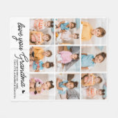 Liebe Sie Oma Custom Modern Simple 9 Foto Fleecedecke (Vorderseite (Horizontal))