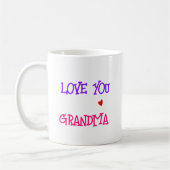 Liebe Sie Oma Custom Pink & Violet Text Kaffeetasse (Links)