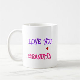 Liebe Sie Oma Custom Pink & Violet Text Kaffeetasse