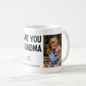 Liebe Sie Oma CustomZwei Foto Handgeschriebener Te Kaffeetasse (VorderseiteRechts)