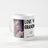 Liebe Sie Oma CustomZwei Foto Handgeschriebener Te Kaffeetasse (Vorderseite Links)