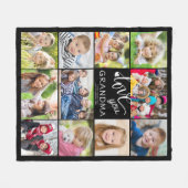 Liebe Sie Oma Foto Collage 11 Bilder Custom Fleecedecke (Vorderseite (Horizontal))