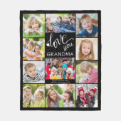 Liebe Sie Oma Foto Collage 11 Bilder Custom Fleecedecke (Vorderseite)