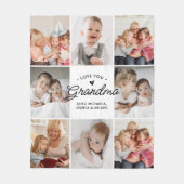Liebe Sie Oma Foto Collage Custom Text Geschenk Fleecedecke (Vorderseite)