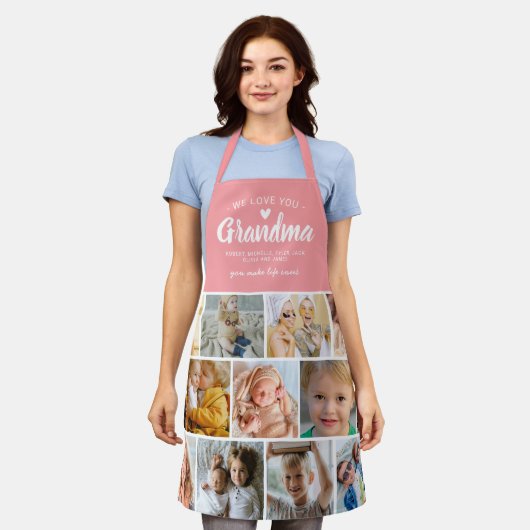 Liebe Sie Oma Foto Collage Schürze (Getragen)