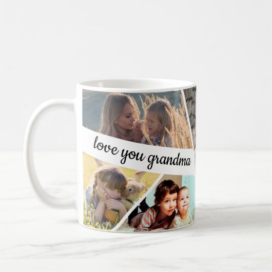 Liebe Sie Oma Fotomaterial Handgeschriebenen Text Kaffeetasse (Links)