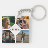 Liebe Sie Oma Grandchild Foto Collage Keepake Schlüsselanhänger (Rückseite)