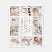 Liebe Sie Oma Herz 10 Foto Personalisiert Fleecedecke (Vorderseite)
