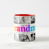 Liebe Sie Oma Multicolor Fett 10 FotoCollage Zweifarbige Tasse (Mittel)