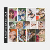 Liebe Sie Oma Oma Grandchildren 13 FotoCollage Fleecedecke (Vorderseite (Horizontal))