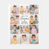 Liebe Sie Oma Personalisiert 11 Foto Großeltern Fleecedecke (Vorderseite)