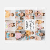 Liebe Sie Oma Personalisiert 11 Foto Großeltern Fleecedecke (Vorderseite (Horizontal))