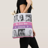 Liebe Sie Oma| rosa Foto-Gitter des Farbblocks Tasche (Von Nahem)