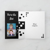 Liebe Sie Oma schwarz-weiß mit Fotos Karte (Innenseite)