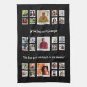 Liebe Sie Oma und Oma Familienfoto Collage Geschirrtuch (Vertikal)