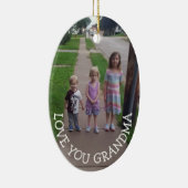 Liebe Sie Oma, Weihnachtsgeschenk zu Weihnachten Keramik Ornament (Rechts)