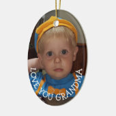 Liebe Sie Oma, Weihnachtsgeschenk zu Weihnachten Keramik Ornament (Links)