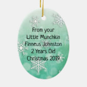 Liebe Sie Oma, Weihnachtsgeschenk zu Weihnachten Keramik Ornament (Hinten)