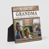Liebe Sie Oma Zitat Rustikale Holzfotografie Colla Fotoplatte (Vorderseite)