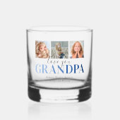 Liebe Sie Opa 3 Foto Whiskyglas (Vorderseite)