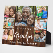 Liebe Sie Opa 7 Foto Rustikaler Holzpfeifer Fotoplatte (Seite)