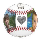 Liebe Sie Opa Custom Foto Collage Achtung Baseball (Vorderseite)