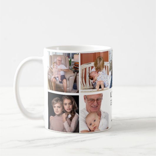 Liebe Sie Opa | Custom Foto Collage Coffee Tasse (Links)