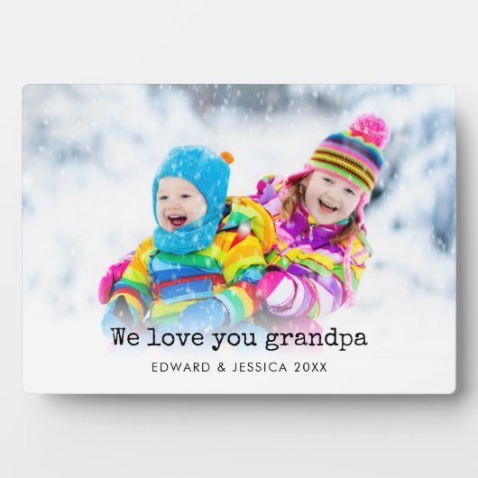 Liebe Sie Opa Custom Foto Fotoplatte (Vorderseite)