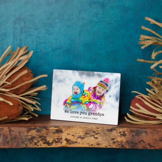 Liebe Sie Opa Custom Foto Fotoplatte (Seite)