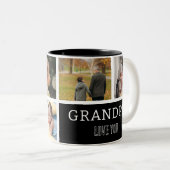 Liebe Sie Opa | FotoCollage & Text Zweifarbige Tasse (VorderseiteRechts)