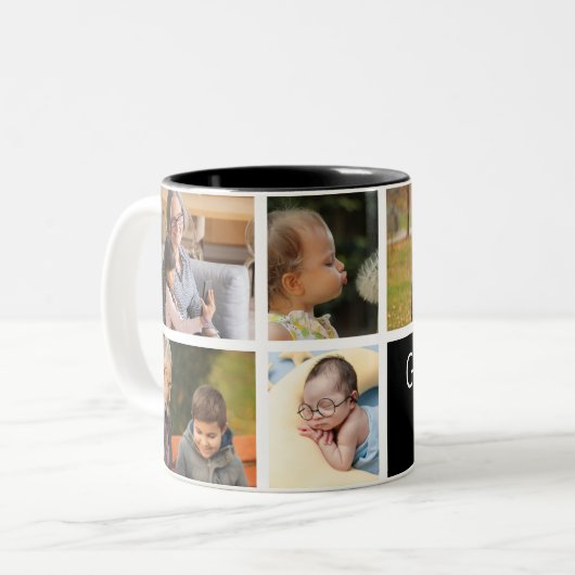 Liebe Sie Opa | Fotomaterial & Text Zweifarbige Tasse (Vorderseite Links)