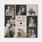 Liebe Sie Opa mit Herz und Fotos - Magnet (Vorne)
