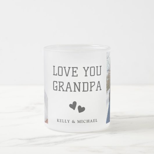 Liebe Sie, Opa Modern Collage Foto Kaffee Tasse (Mittel)