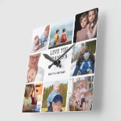 Liebe Sie, Opa Modernes Foto Wall Clock Quadratische Wanduhr (Winkel)
