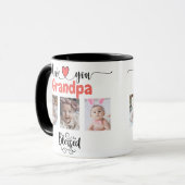 Liebe Sie Opa segnete 6 Foto individuelle Collage Tasse (Vorderseite Links)