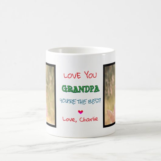 Liebe Sie Opa Sie sind das beste maßgeschneiderte  Kaffeetasse (Mittel)