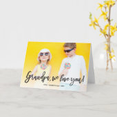 Liebe Sie, Opa Vatertag Foto Grußkarte Karte (Gelbe Blume)