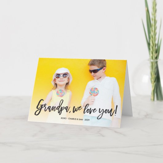 Liebe Sie, Opa Vatertag Foto Grußkarte Karte (Vorderseite)