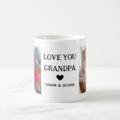 Liebe Sie Opa | Zwei handgeschriebene Fotos Kaffeetasse (Mittel)