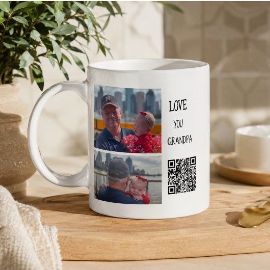 Liebe Sie Opa | Zwei handgeschriebene Fotos Kaffeetasse
