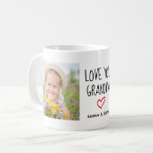 Liebe Sie Opa | Zwei handgeschriebene Fotos Kaffeetasse (Vorderseite Links)