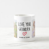 Liebe Sie Opa | Zwei handgeschriebene Fotos Kaffeetasse (Mittel)