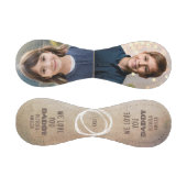 Liebe Sie Papa 2 Foto Collage Vatertag Baseball (Paneele)