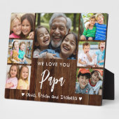 Liebe Sie Papa 7 Foto Rustikaler Wald Keepake Fotoplatte (Seite)