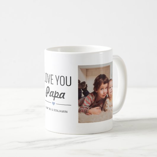 Liebe Sie Papa Birthday Custom Foto Kaffeetasse (VorderseiteRechts)