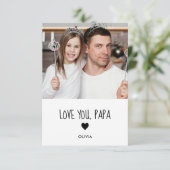 Liebe Sie Papa-Fotokarte Karte (Stehend Vorderseite)