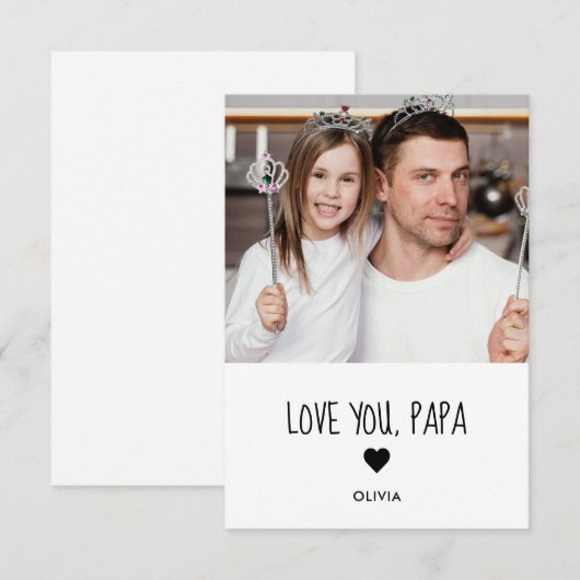 Liebe Sie Papa-Fotokarte Karte (Vorne/Hinten)