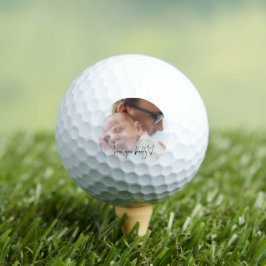 Liebe Sie Papa Modernes Skript Custom Foto Vater Golfball