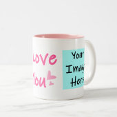 Liebe Sie Personalisiert Zweifarbige Tasse (VorderseiteRechts)