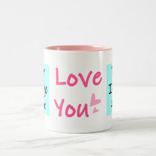 Liebe Sie Personalisiert Zweifarbige Tasse